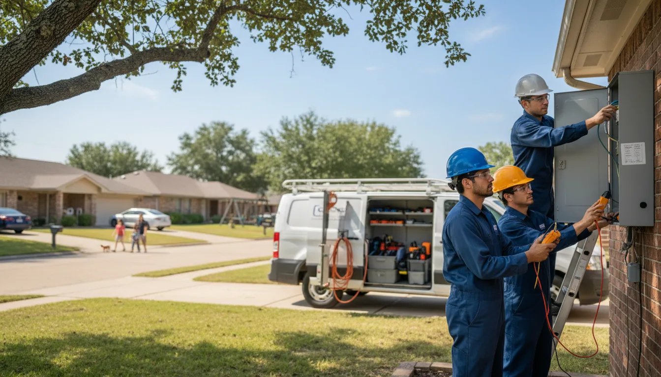 Certified electrician providing emergency electrical services in Wheatland, IA